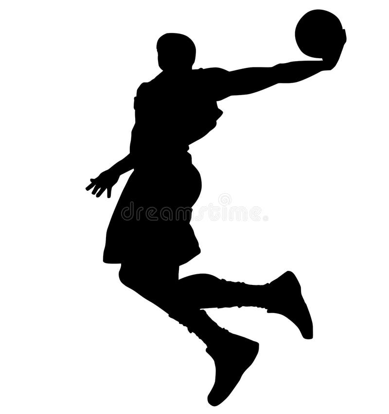 High Jumping Basketball Player in Jump Throw, Best Slam Dunk with a ...