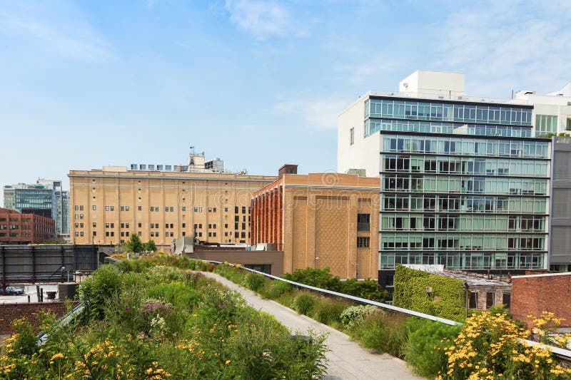 High line park in Manhattan, New York royalty free stock image