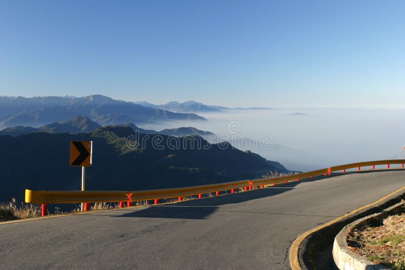 High mountain with blue sky