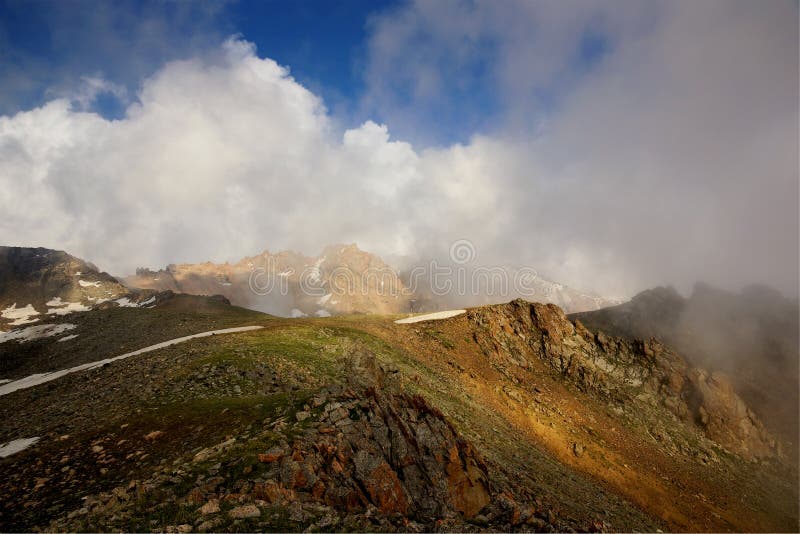 Mountain Range at Night stock photo. Image of suncups - 5000204