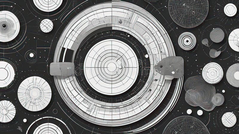 High Precision Balanced Dot Grid Design stock illustration