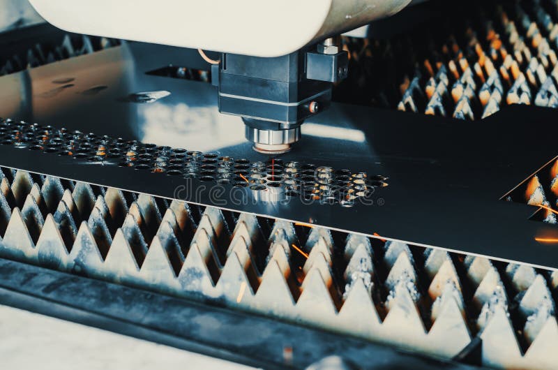 High Precision CNC Laser Cutting Metal Sheet Stock Image Image of melting, heat 169682565