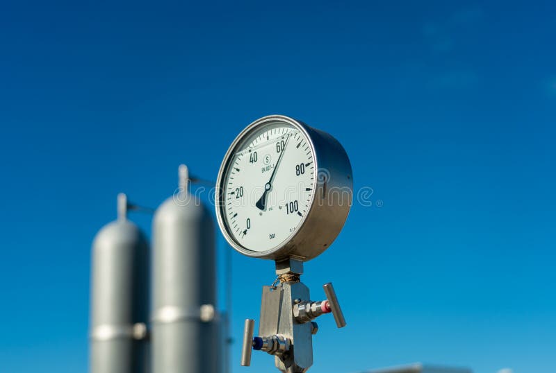 High Pressure Manometer at a Natural Gas Pipeline Compressor Station