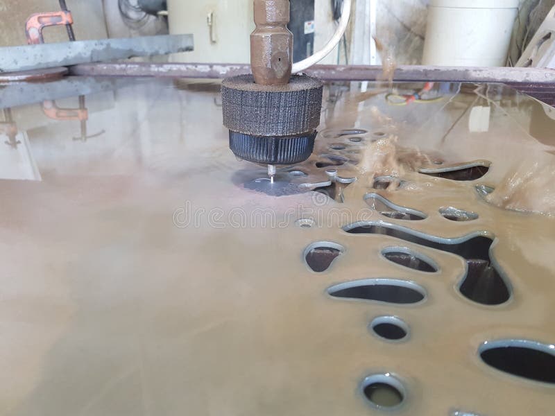 High Pressure Water Jet Cutting Machine for Various Materials Stock Photo Image of indoors