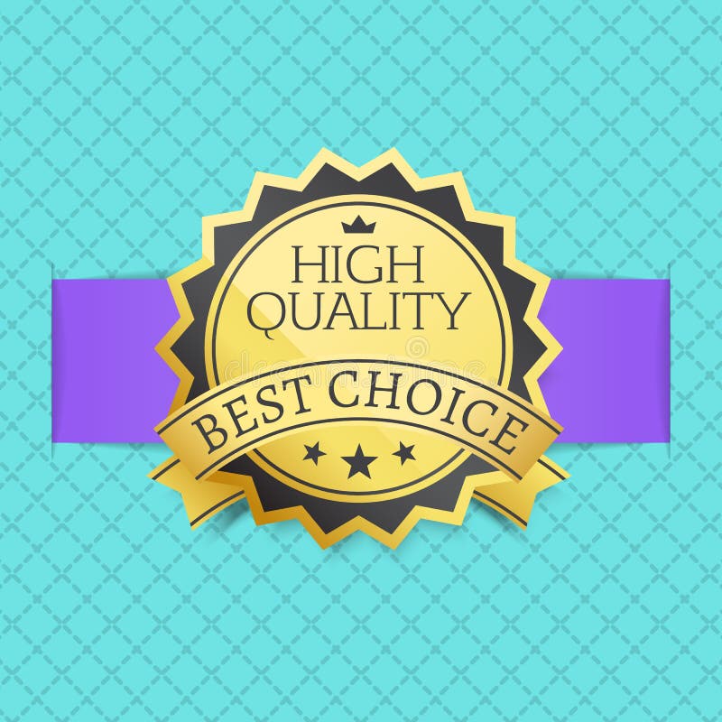 Vector Most Popular Gold Sign, Round Label Illustration. Royalty