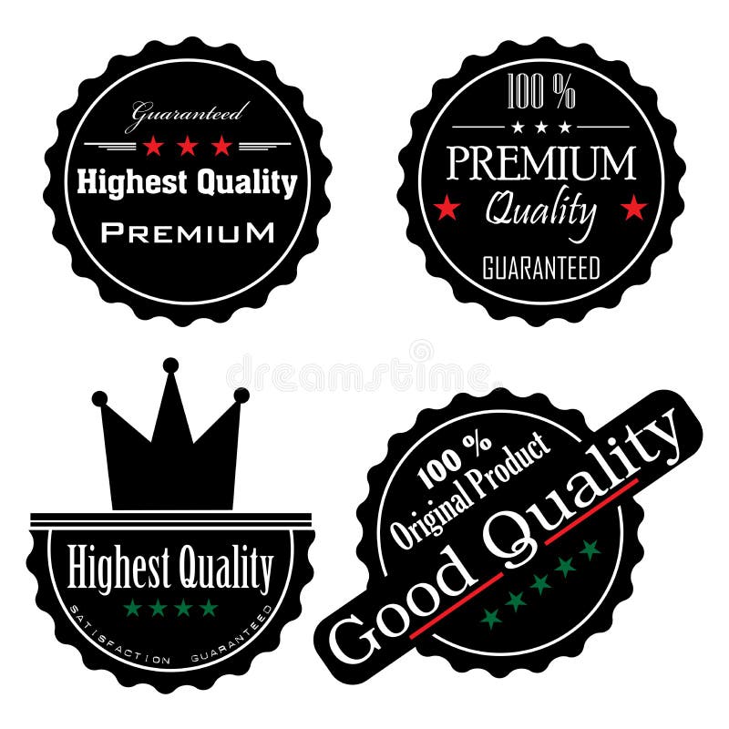 High quality black stickers vector illustration