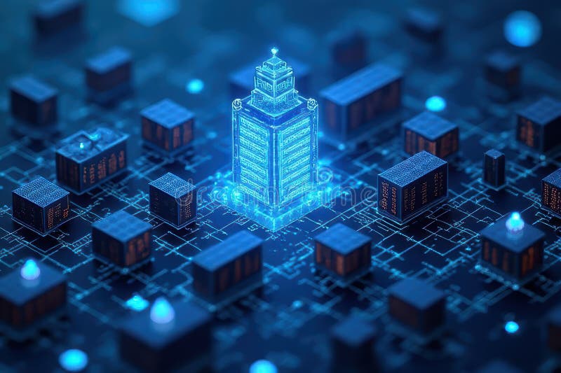 Optimized CDN Hosting Solutions for Websites royalty free illustration