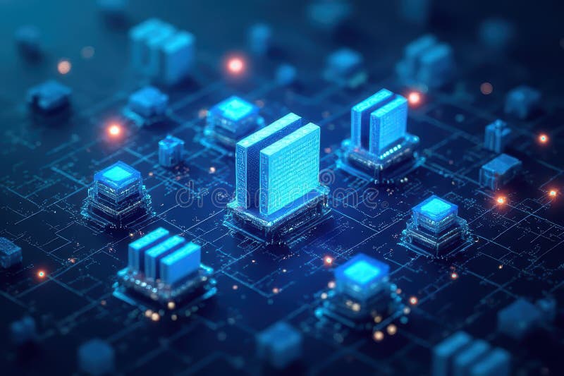 High-Quality CDN Services - Website Speed Enhancement vector illustration