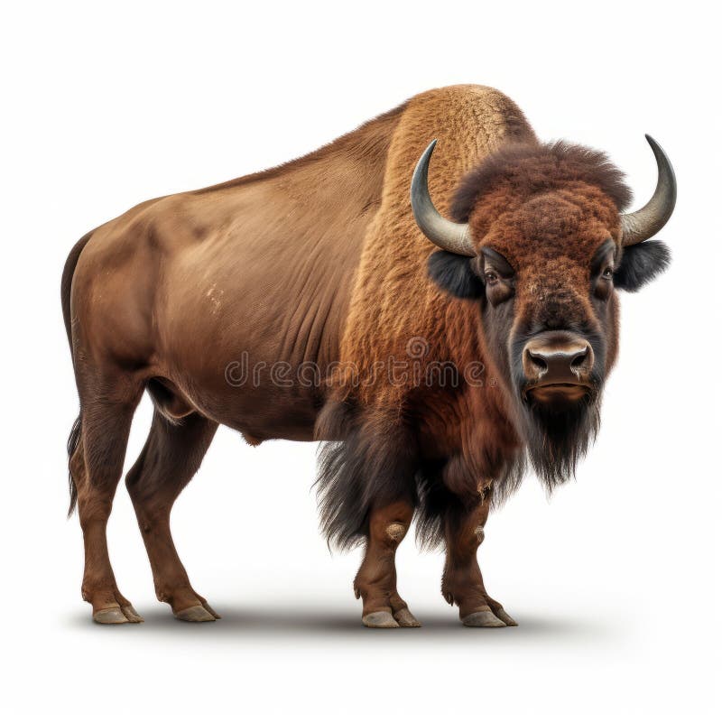 High Quality 3d Bison Photo With Mythological References royalty free illustration