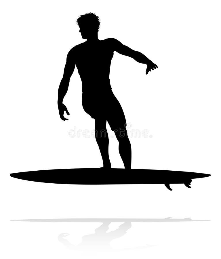 Surfer Silhouette Stock Illustrations – 9,712 Surfer Silhouette Stock ...