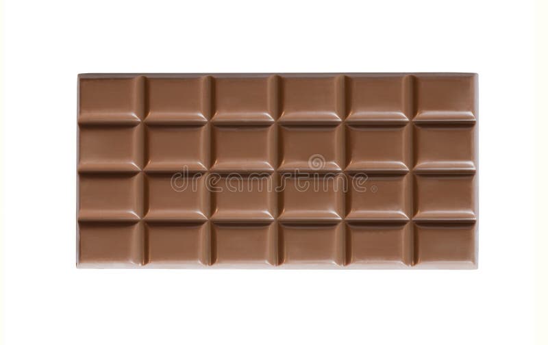 High Quality Handmade Milk Chocolate Bar Isolated Stock Photo