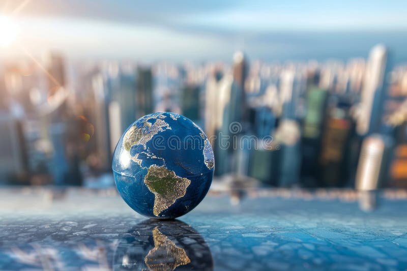 High quality image capturing the essence of coordinated global business operations royalty free illustration