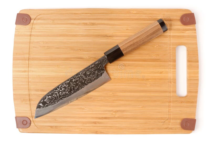 High Quality Japanese Knife on Cutting Board Stock Photo Image of