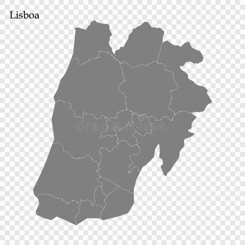 administrative vector map of the portuguese district of Lisbon Stock Vector  Image & Art - Alamy
