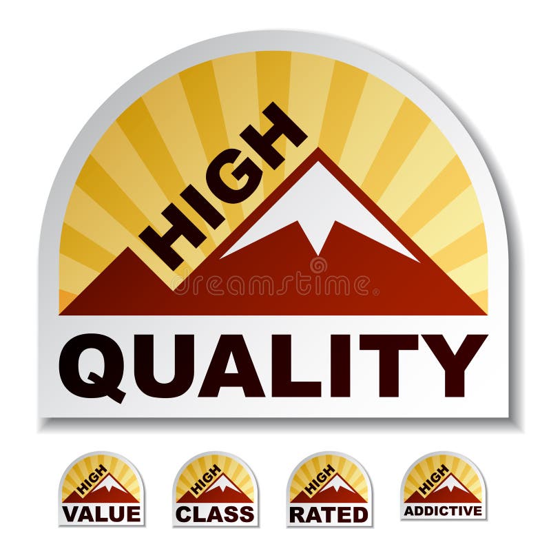 High quality mountain stickers vector illustration
