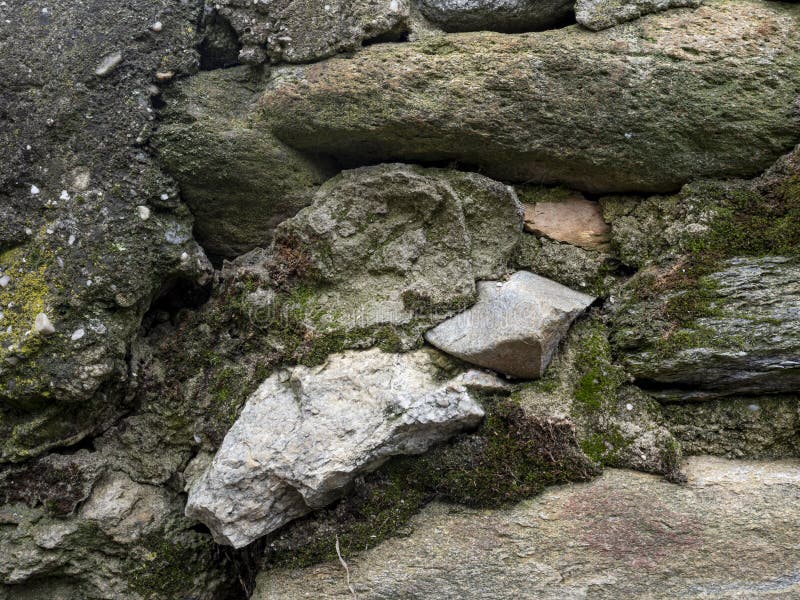 High quality old stone wall background. royalty free stock image.