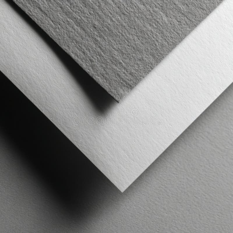 High-Quality Textures of Grey and White Paper Layers Showcasing Depth, Contrast, and Artistic Potential in Minimalist Design royalty free stock image