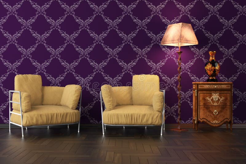 High resolution 3D render interior stock illustration