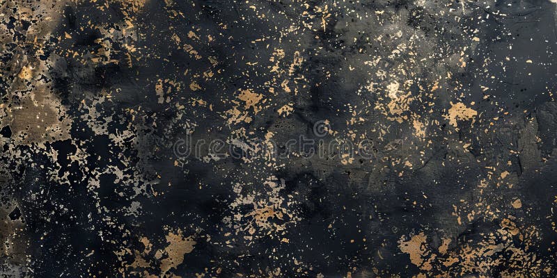 Abstract Grunge Texture with Gold and Black Splatter for Backgrounds royalty free illustration