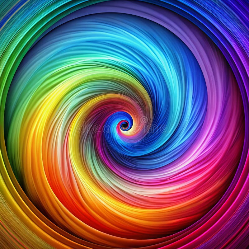 High-resolution AI-generated image of intricately designed and colorful vortex vector illustration