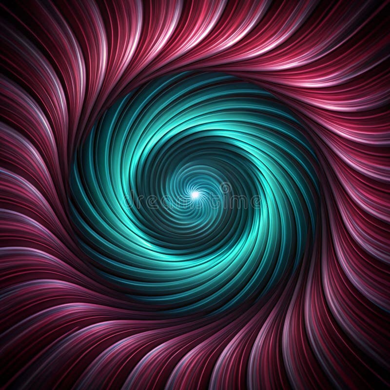 High-resolution AI-generated image of intricately designed and colorful vortex stock illustration