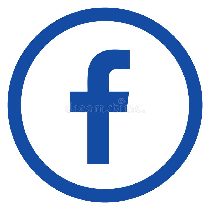 Colored Facebook logo icon editorial stock image. Illustration of webicon -  175771699