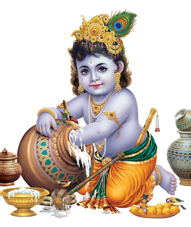 High-Resolution Digital Paintings of Lord Murlidhar Krishna in White  Background Stock Illustration - Illustration of mythology, krishna:  226340218