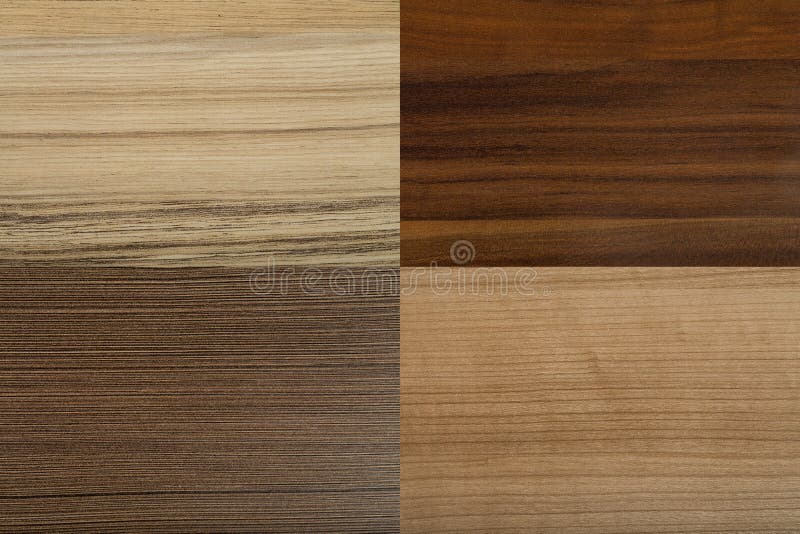 High resolution four wood textures