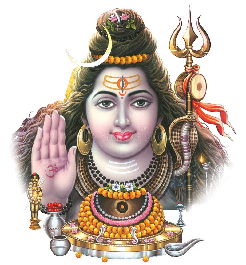 Hindu God Shiva Digital Painting Stock Illustration - Illustration of  mythological, wallpapers: 222931427
