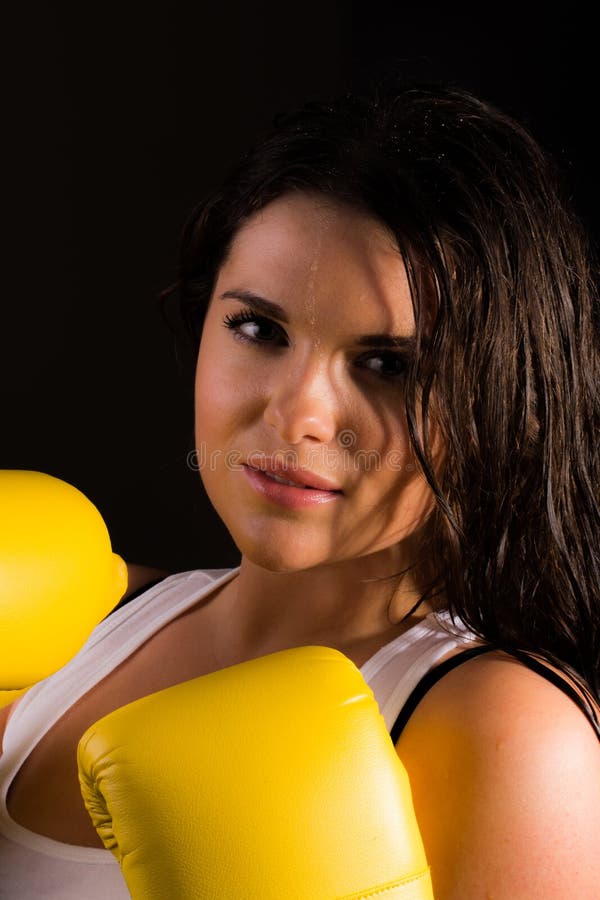 Beautiful female boxer stock photo. Image of boxer, fitness 30120668