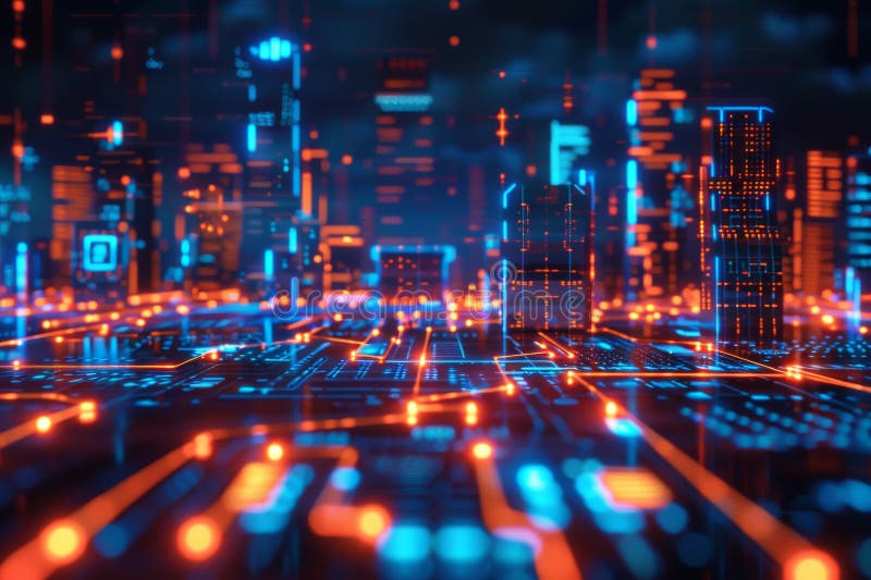 O imagine de înaltă rezoluție a unui fundament informatic abstract. stock photo
