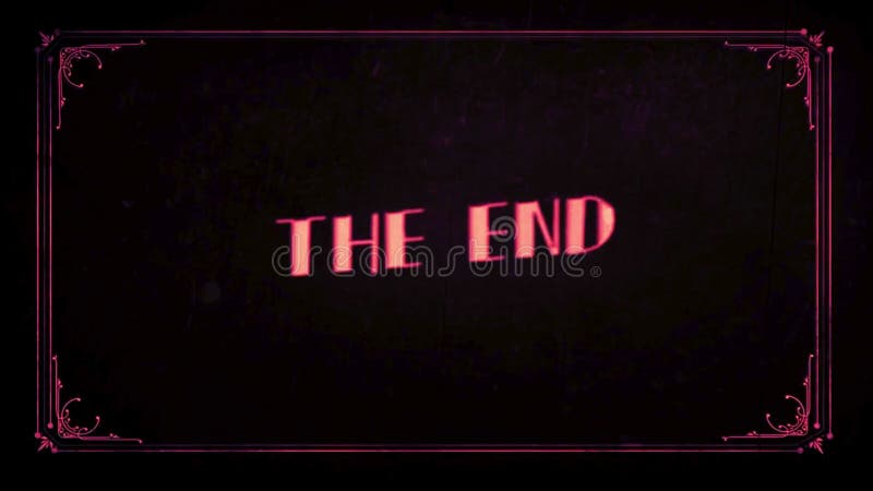 Elegant \'The End\' Text Animation in 4K for Creative Projects and Business Use stock illustration