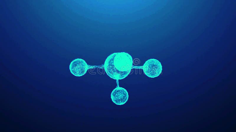 High-Resolution 4K Molecular Motion Abstract DNA and Biotechnology Visualization royalty free illustration