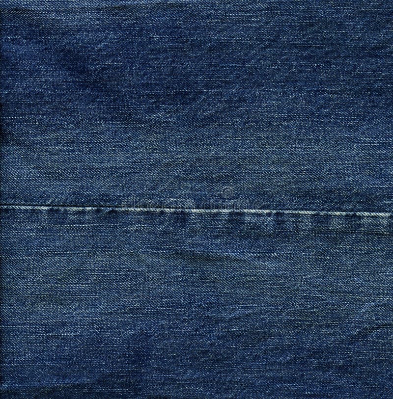 Denim Fabric Texture - With Seam royalty free stock photography