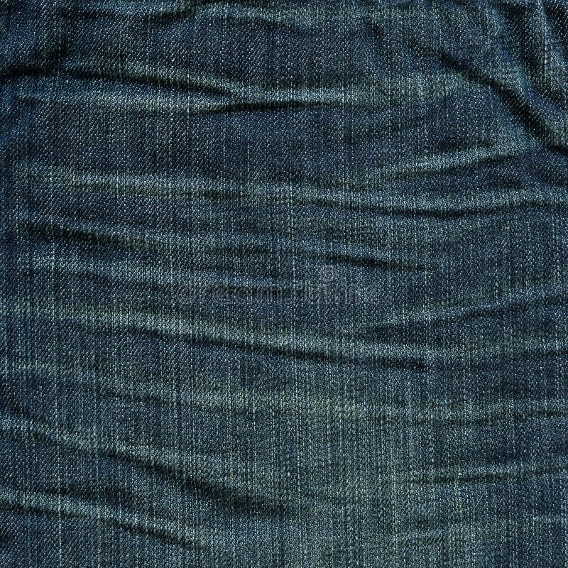 Denim Fabric Texture - Imperial Blue with Crease Marks XXXXL stock image