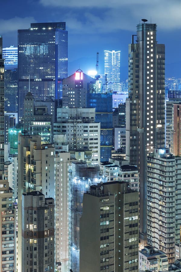 High Rise Building In Hong Kong City Stock Photo - Image of