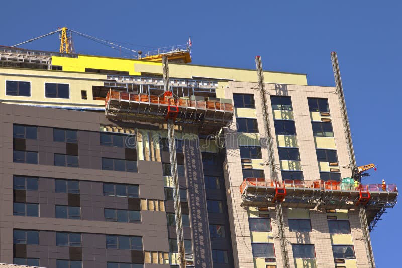 High Rise Construction Portland Oregon. Stock Photo Image of services