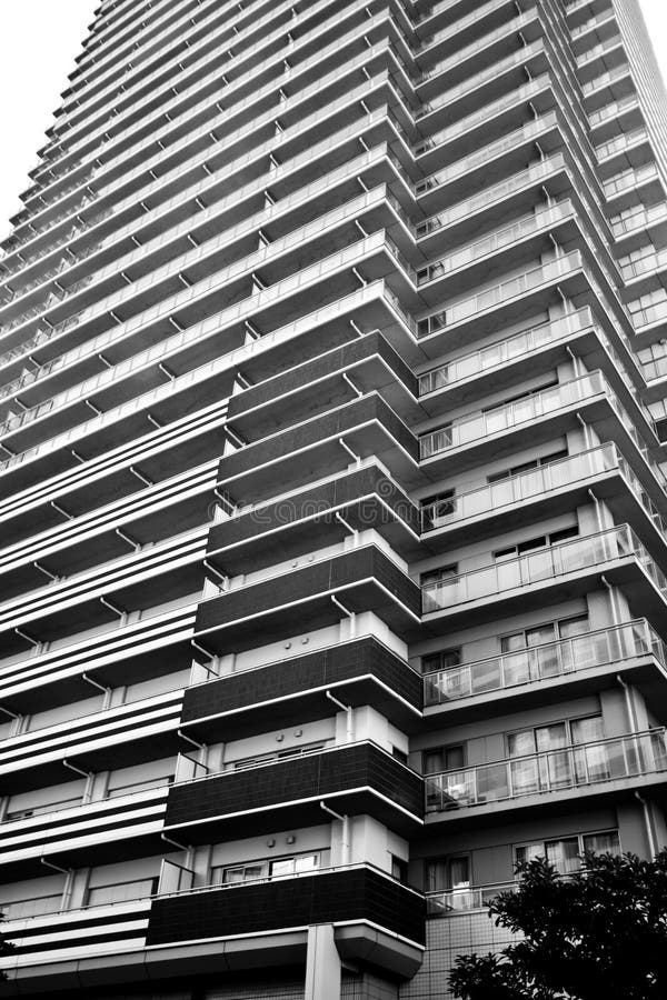 High rise residential apartment stock photo