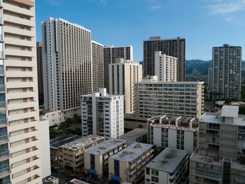 High Rises in Honolulu Hawaii Stock Image Image of hotel, dense 47070495