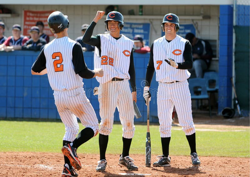 High School Boys Baseball Game Editorial Stock Photo Image of base