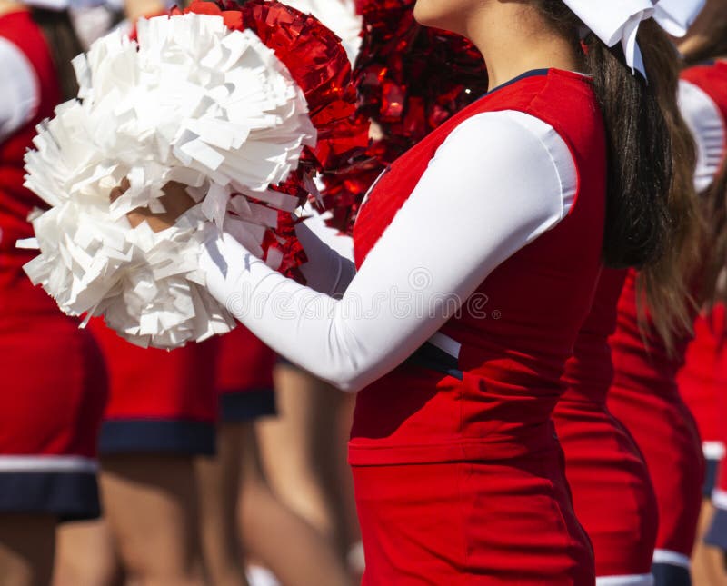 Cheerleader Pompom red-white 