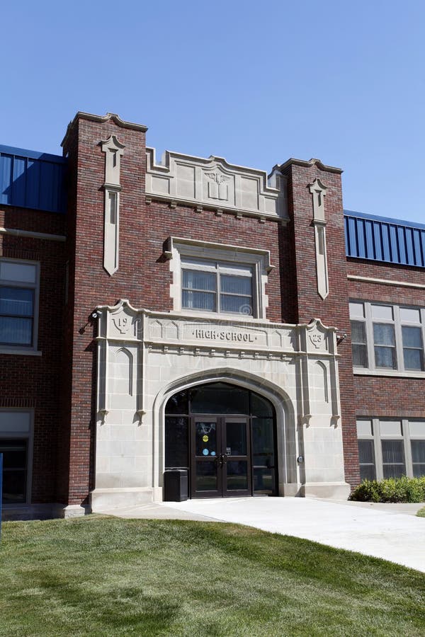 High School Vertical stock image. Image of facade, building - 33543329