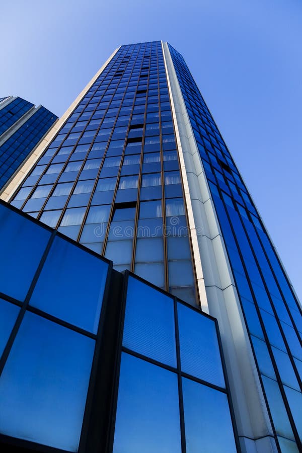 High skyscraper from below royalty free stock image