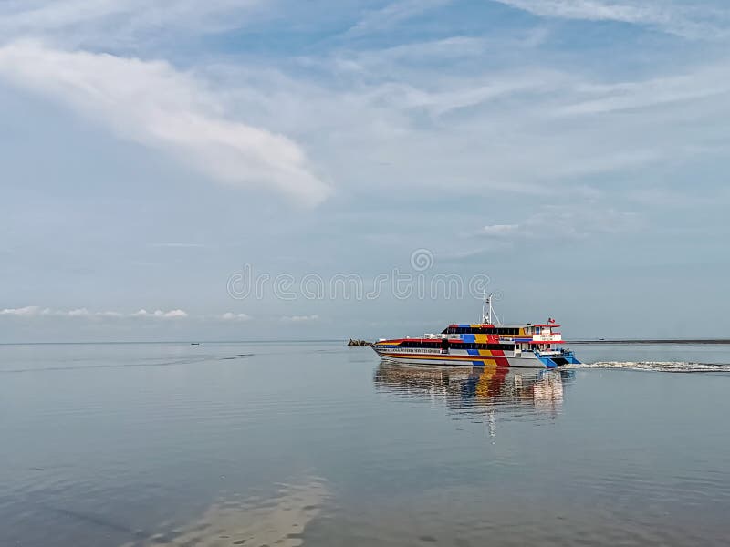 High-speed ferry from Kuala Kedah to Langkawi stock image High-speed ferry from Kuala Kedah to Langkawi stock image