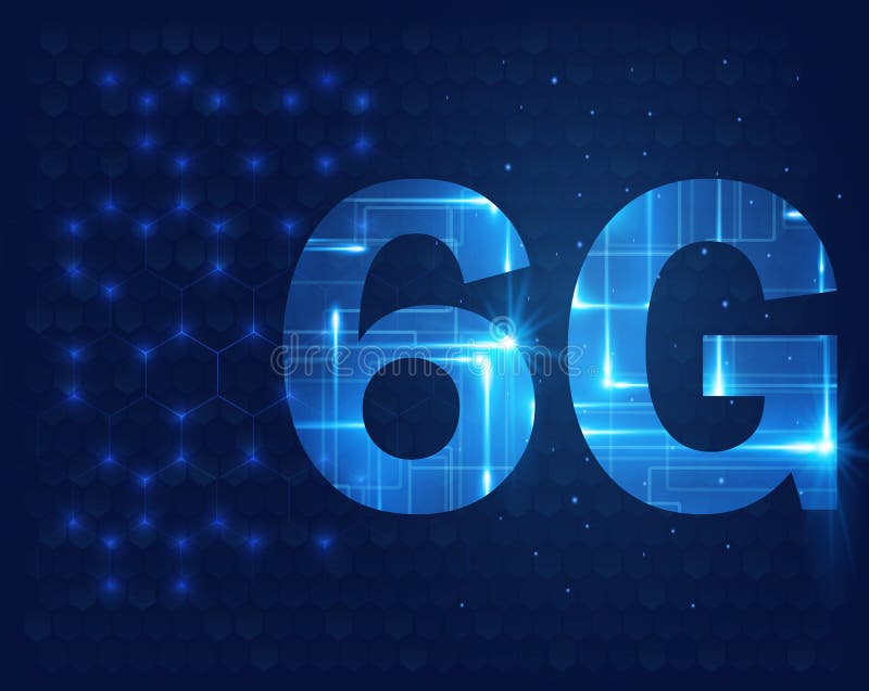 High speed 6G global mobile network, modern data transfer technology vector illustration royalty free illustration