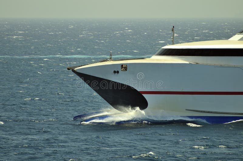 High speed passenger ship royalty free stock photo
