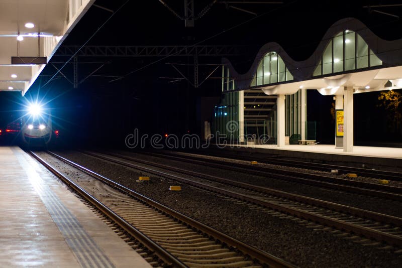 High speed passenger train stock photography