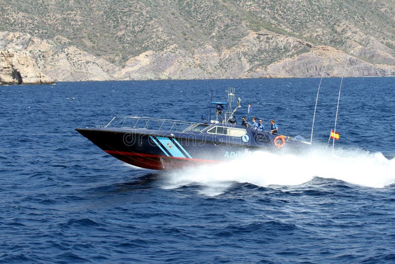 Fast boat of the Spanish Customs Service. stock photo Fast boat of the Spanish Customs Service. stock photo