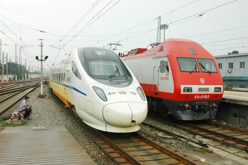 High speed train of China stock photo