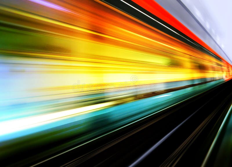 High speed train motion blur